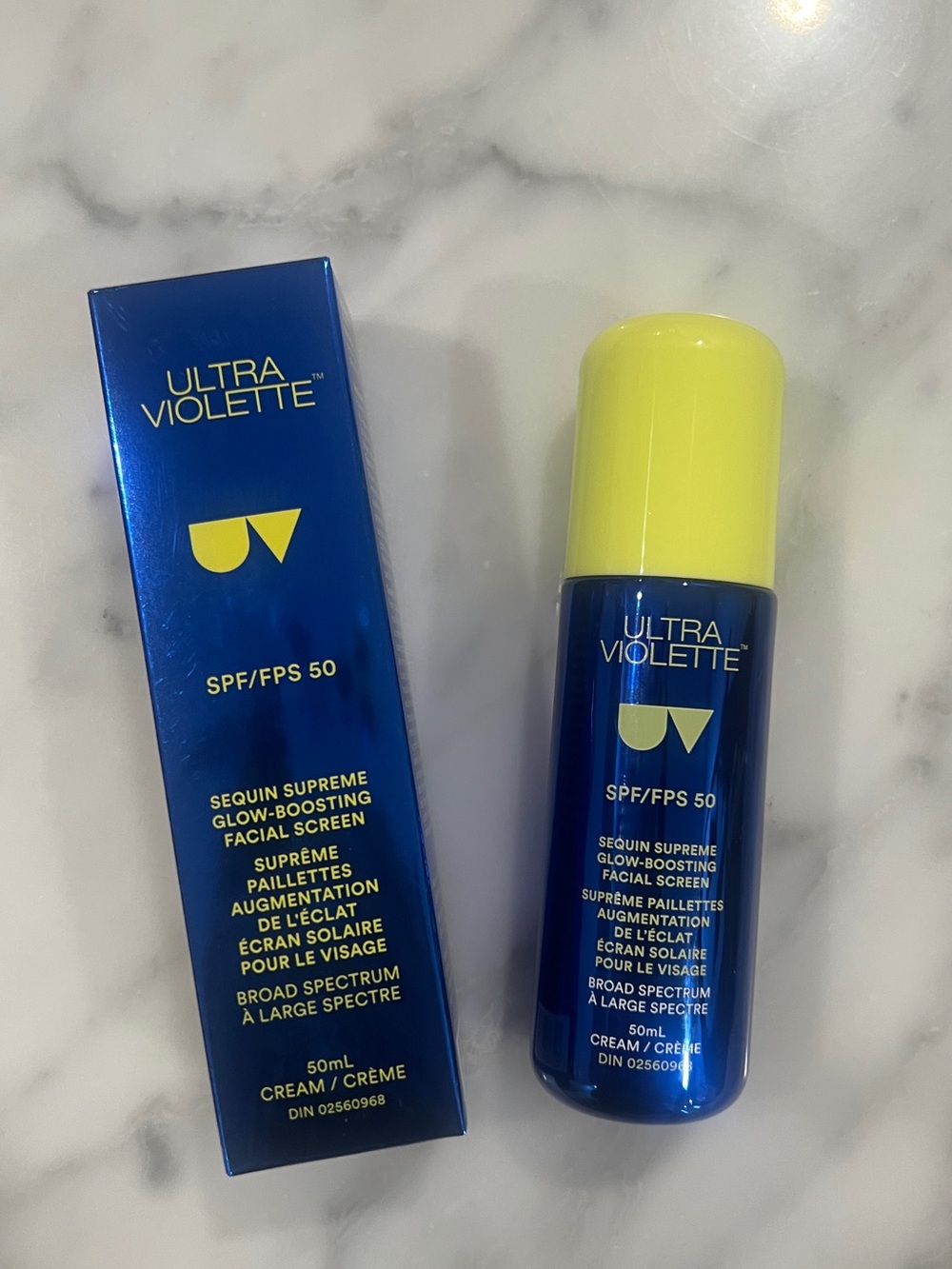 Brand NEW ULTRA VIOLETTE™ SPF/FPS 50 SEQUIN SUPREME GLOW-BOOSTING
FACIAL SCREEN